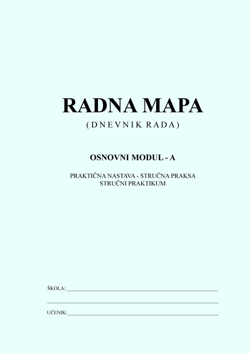 Radna mapa-dnevnik rada,  komplet (sva četiri modula) 2008